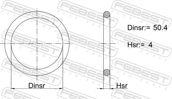 Febest 23400-025 - Joint d'étanchéité, thermostat cwaw.fr