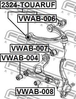 Febest 2324-TOUARUF - Bras de liaison, suspension de roue cwaw.fr