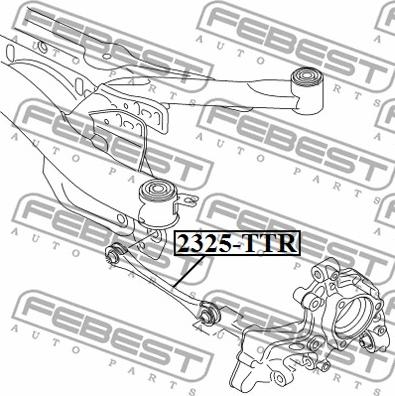 Febest 2325-TTR - Bras de liaison, suspension de roue cwaw.fr