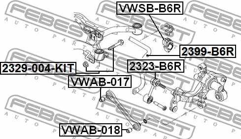 Febest VWAB-018 - Suspension, bras de liaison cwaw.fr