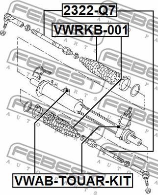 Febest 2322-Q7 - Rotule de direction intérieure, barre de connexion cwaw.fr