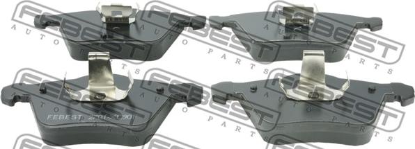 Febest 2701-XC90F - Kit de plaquettes de frein, frein à disque cwaw.fr