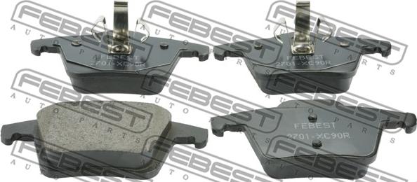 Febest 2701-XC90R - Kit de plaquettes de frein, frein à disque cwaw.fr