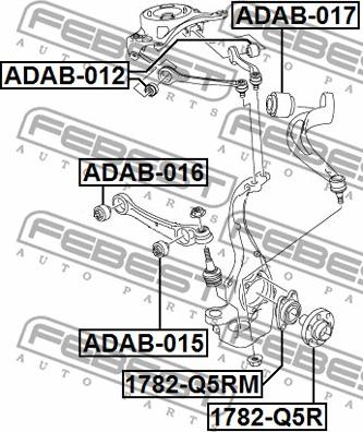 Febest ADAB-017 - Suspension, bras de liaison cwaw.fr