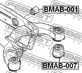 Febest BMAB-007 - Suspension, corps de l'essieu cwaw.fr