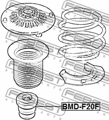 Febest BMD-F20F - Butée élastique, suspension cwaw.fr