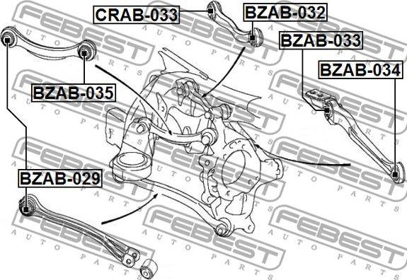 Febest BZAB-033 - Suspension, bras de liaison cwaw.fr