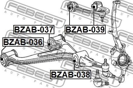 Febest BZAB-037 - Suspension, bras de liaison cwaw.fr