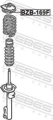 Febest BZB-169F - Roulement, coupelle de suspension cwaw.fr