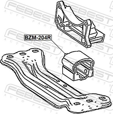 Febest BZM-204R - Suspension, boîte automatique cwaw.fr