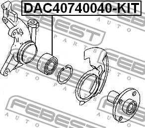 Febest DAC40740040-KIT - Kit de roulements de roue cwaw.fr