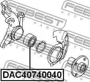 Febest DAC40740040 - Roulement de roue cwaw.fr