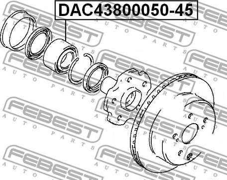 Febest DAC43800050-45 - Roulement de roue cwaw.fr