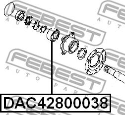 Febest DAC42800038 - Roulement de roue cwaw.fr