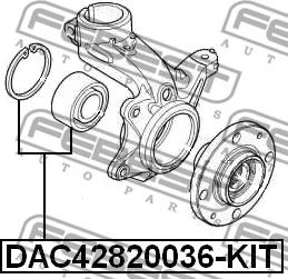 Febest DAC42820036-KIT - Kit de roulements de roue cwaw.fr