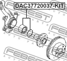 Febest DAC37720037-KIT - Kit de roulements de roue cwaw.fr