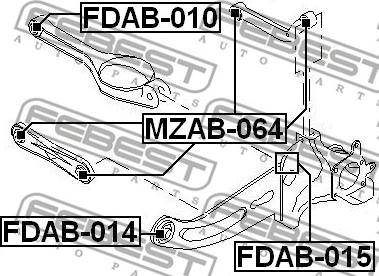 Febest FDAB-010 - Suspension, bras de liaison cwaw.fr