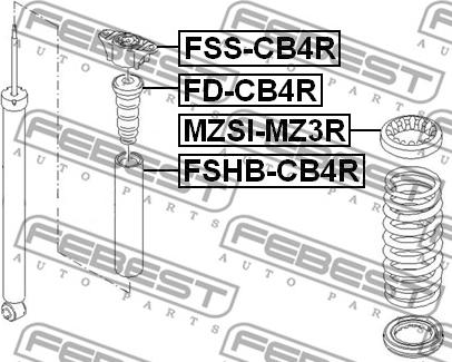 Febest FD-CB4R - Butée élastique, suspension cwaw.fr