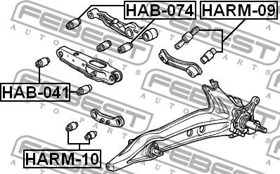 Febest HAB-074 - Suspension, bras de liaison cwaw.fr