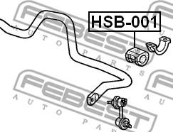 Febest HSB-001 - Coussinet de palier, stabilisateur cwaw.fr