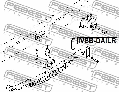 Febest IVSB-DAILR - Coussinet de palier, ressort à lames cwaw.fr