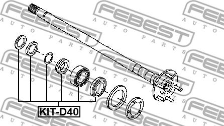 Febest KIT-D40 - Palier, arbre moteur cwaw.fr