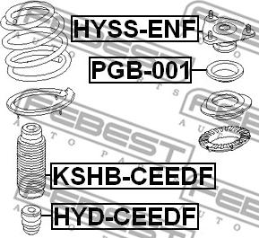 Febest KSHB-CEEDF - Bouchon de protection / soufflet, amortisseur cwaw.fr