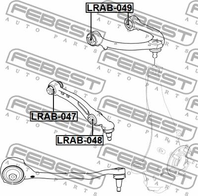 Febest LRAB-047 - Suspension, bras de liaison cwaw.fr