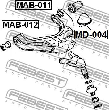 Febest MAB-011 - Suspension, bras de liaison cwaw.fr