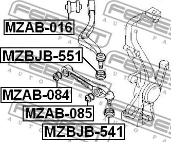 Febest MZAB-085 - Suspension, bras de liaison cwaw.fr