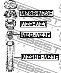 Febest MZD-MZ3F - Butée élastique, suspension cwaw.fr