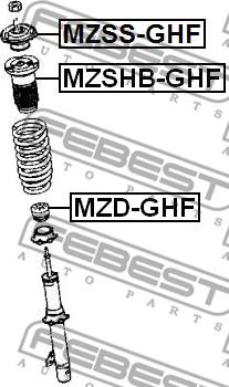 Febest MZSHB-GHF - Bouchon de protection / soufflet, amortisseur cwaw.fr