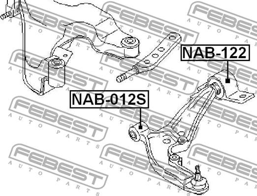 Febest NAB-012S - Suspension, bras de liaison cwaw.fr