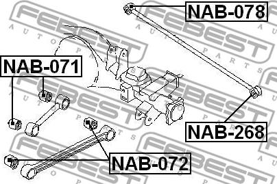 Febest NAB-072 - Suspension, bras de liaison cwaw.fr