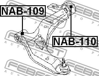 Febest NAB-109 - Suspension, bras de liaison cwaw.fr