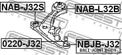 Febest NAB-L32B - Suspension, bras de liaison cwaw.fr