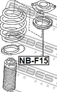 Febest NB-F15 - Roulement, coupelle de suspension cwaw.fr