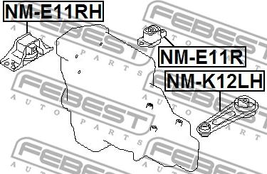 Febest NM-E11RH - Support moteur cwaw.fr