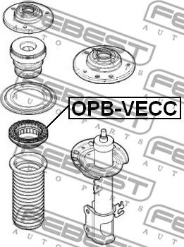 Febest OPB-VECC - Roulement, coupelle de suspension cwaw.fr