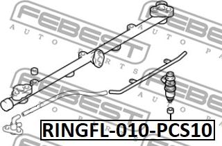 Febest RINGFL-010-PCS10 - Bague d'étanchéité, injecteur cwaw.fr