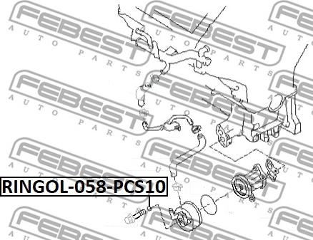 Febest RINGOL-058-PCS10 - Joint, radiateur d'huile cwaw.fr