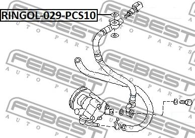 Febest RINGOL-029-PCS10 - Joint 'étanchéité, pompe de la direction assistée cwaw.fr