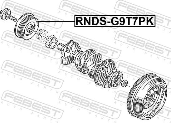 Febest RNDS-G9T7PK - Poulie, vilebrequin cwaw.fr