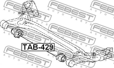 Febest TAB-429 - Suspension, corps de l'essieu cwaw.fr