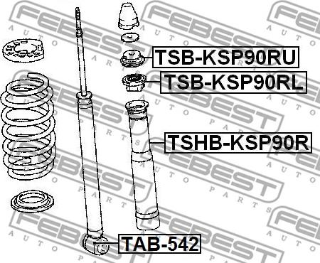 Febest TSB-KSP90RU - Coupelle de suspension cwaw.fr