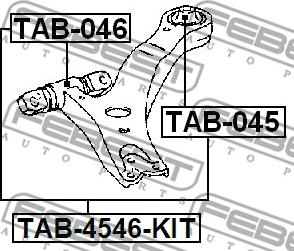 Febest TAB-046 - Suspension, bras de liaison cwaw.fr