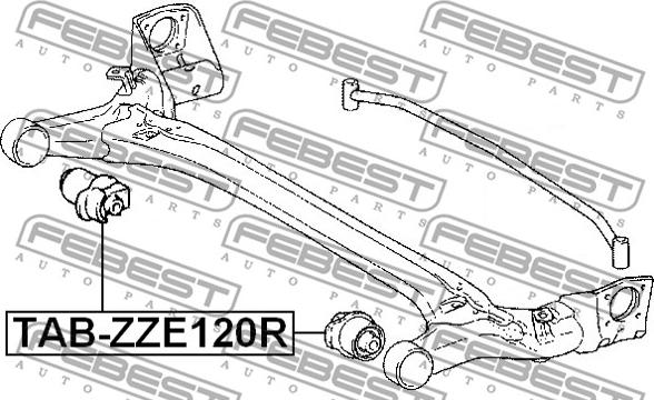 Febest TAB-ZZE120R - Suspension, corps de l'essieu cwaw.fr