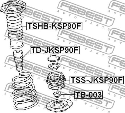 Febest TSS-JKSP90F - Douille d'écartement, amortisseur cwaw.fr