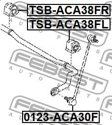 Febest TSB-ACA38FL - Coussinet de palier, stabilisateur cwaw.fr