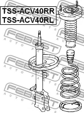 Febest TSS-ACV40RL - Coupelle de suspension cwaw.fr